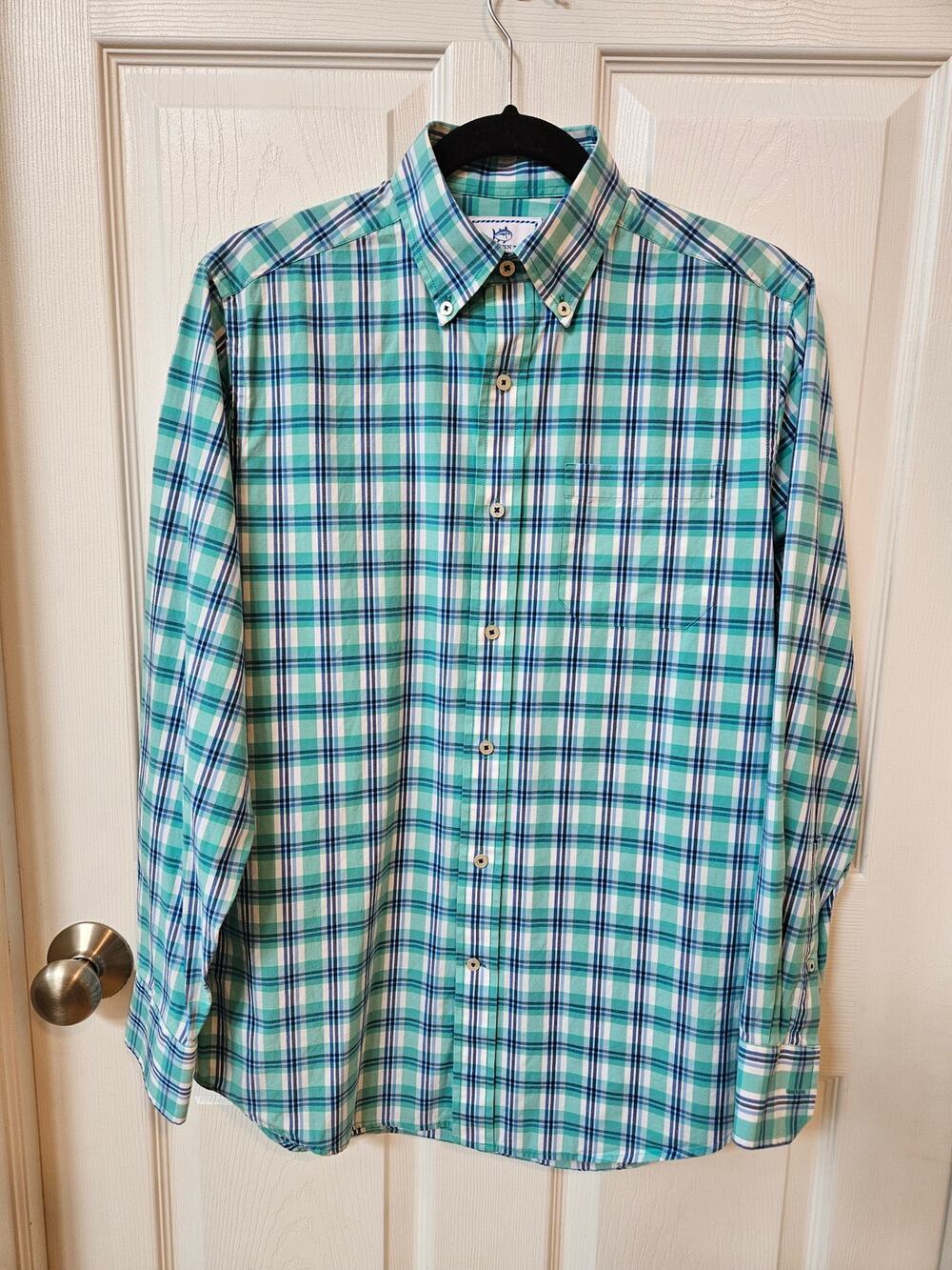 Southern Tide Mens Small Classic Fit Plaid Button Down Shirt Cotton Stretch